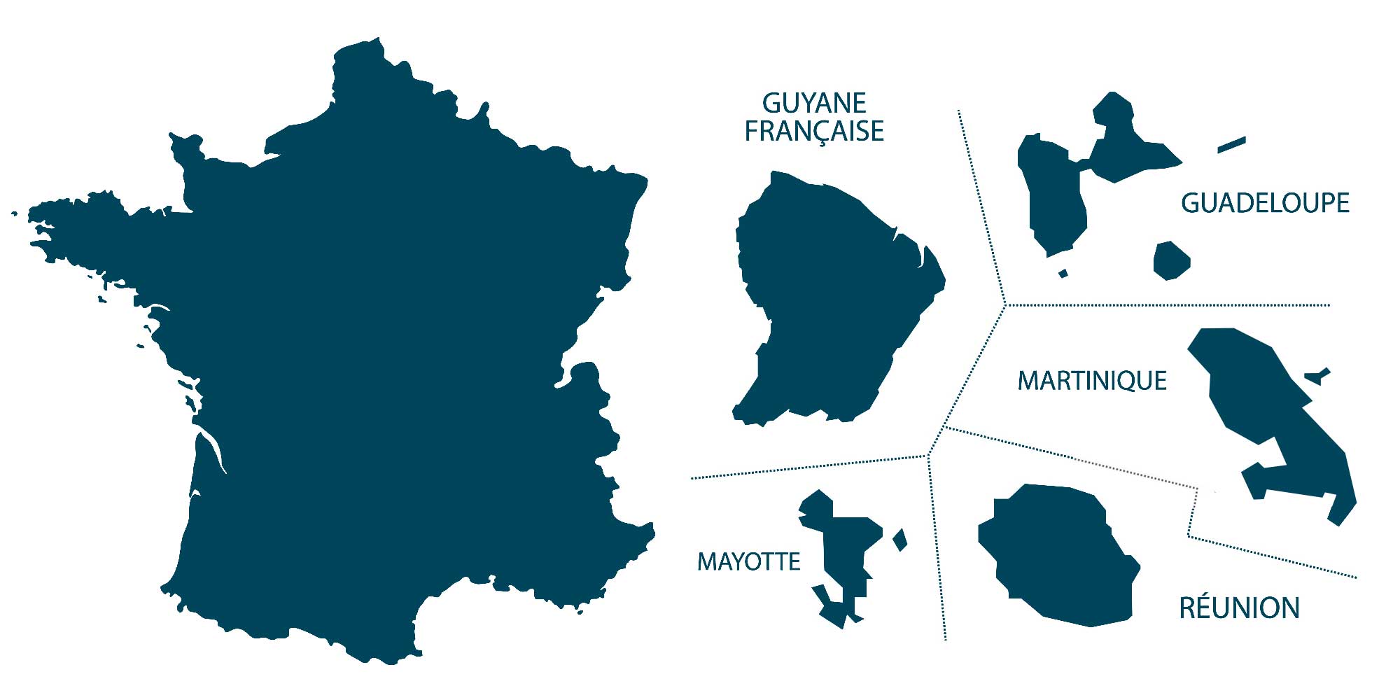 carte guyane française guadeloupe martinique réunion mayotte